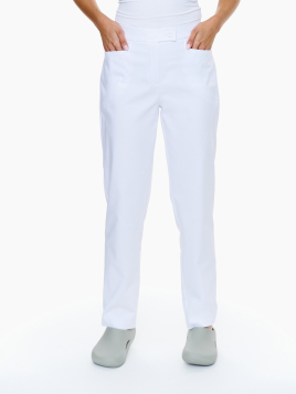 Spodnie Medyczne Bari Classic White w kolorze białym