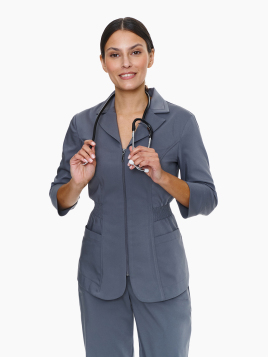 Żakiet Medycznym Napoli Morning Gray w kolorze szarym