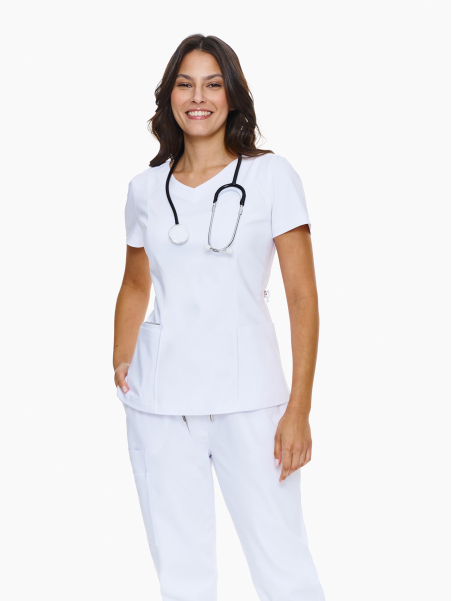 Bluza medyczna Palermo Classic White w kolorze białym