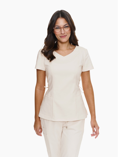 Palermo medical Scrub Top Light Beige