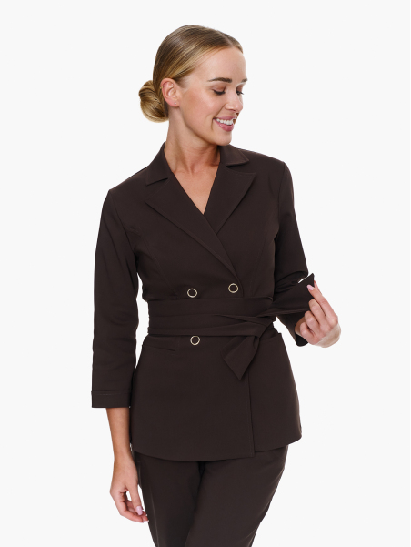 Lucca Medical Jacket Chocolate in brown color