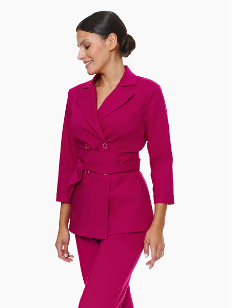 Lucca Medical Jacket Fuchsia Elegance in amaranth color