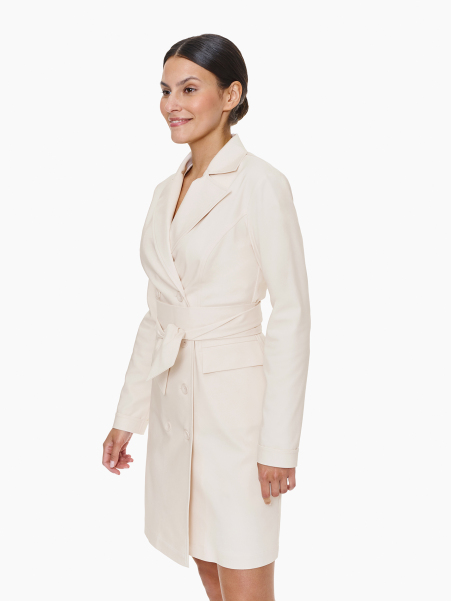 Medyczna Sukienka żakietowa Amalfi Light Beige w kolorze beżowym