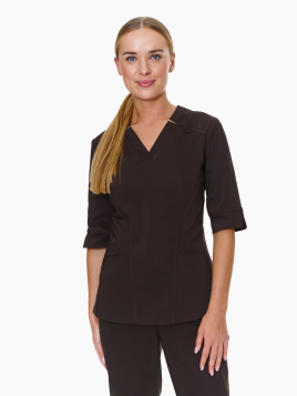 Imperia medical Scrub Top Chocolate in brown color