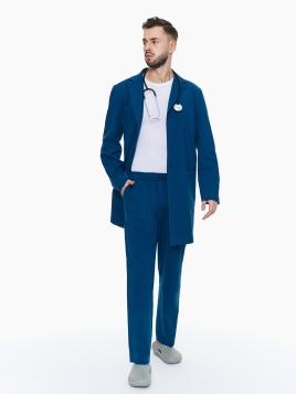 Bergamo Medical Coat Deep See in blue color