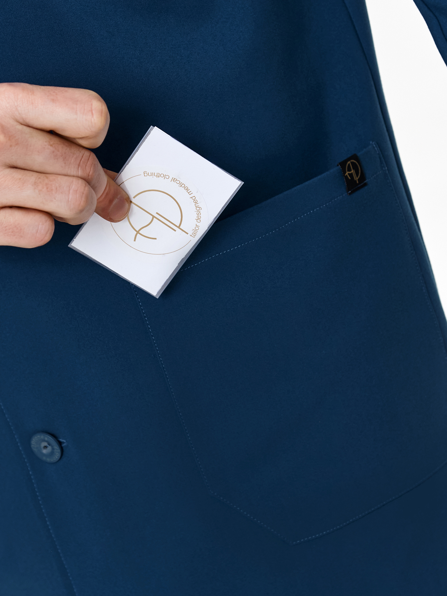 Bergamo Medical Coat Deep See in blue color