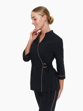 Żakiet Medyczny Milano Black Night i spodnie Torino Black Night w kolorze czarnym