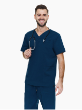Bluza medyczna Modena + spodnie Pesaro Deep Sea Scrubs w kolorze niebieskim