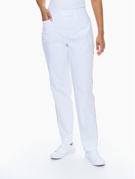 Spodnie Medyczne Torino Classic White w kolorze białym