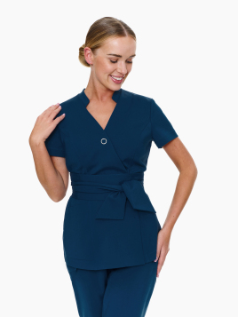 Medyczny Żakiet Siena ze spodniami Venezia Deep Sea, uniform medyczny w kolorze niebieskim