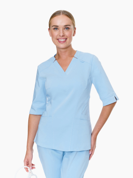 Scrub bluza medyczna Imperia + spodnie medyczne Bari Baby Blue Uniform w kolorze błękitnym