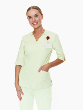 Imperia medical Scrub Top + Bari Scrub Pants Citrus Green Uniform in light green color