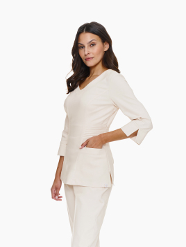 Bluza medyczna Roma Light Beige w kolorze beżowym