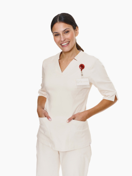 Imperia medical Scrub Top + Bari Scrub Pants Light Beige Uniform