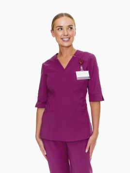 Imperia medical Scrub Top + Bari Scrub Pants Royal Purple Uniform in purple color
