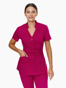 Siena Jacket Medical Uniform Fuchsia Elegance in amaranth color