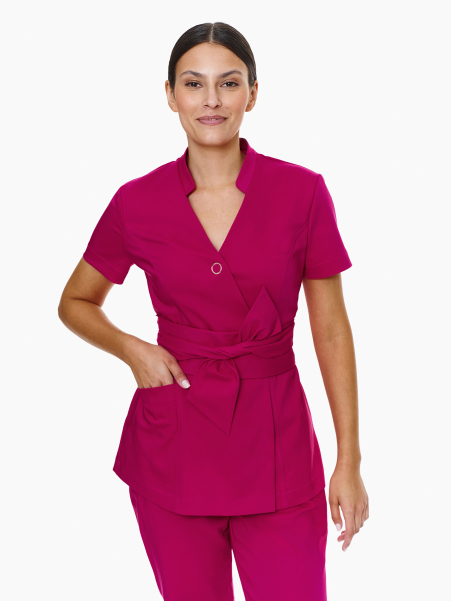 Siena Jacket Medical Uniform Fuchsia Elegance in amaranth color