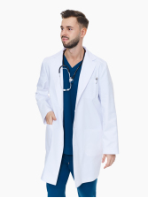 Bergamo Medical Coat Classic White